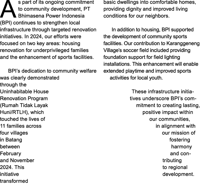 As part of its ongoing commitment to community development, PT Bhimasena Power Indonesia (BPI) continues to strengthe...