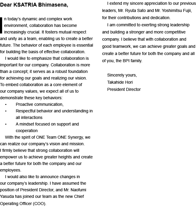 Dear KSATRIA Bhimasena, In today’s dynamic and complex work environment, collaboration has become increasingly crucia...