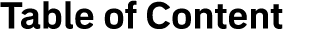 Table of Content